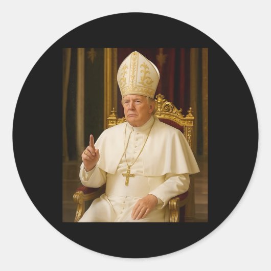 Grappig Paus Trump T-shirt Meme Funny Ronde Sticker (Voorkant)