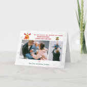 Grappig pawsitive Rudolph 2 foto's minimalistisch Feestdagen Kaart (Voorkant)