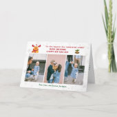 Grappig pawsitive Rudolph 3 foto's minimalistisch  Feestdagen Kaart (Voorkant)