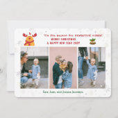 Grappig pawsitive Rudolph 3 foto's minimalistisch  Feestdagenkaart (Voorkant)