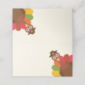 grappig | Peek-a-Boo Thanksgiving Turkije Plaatskaartje (Buitenkant ongevouwen)