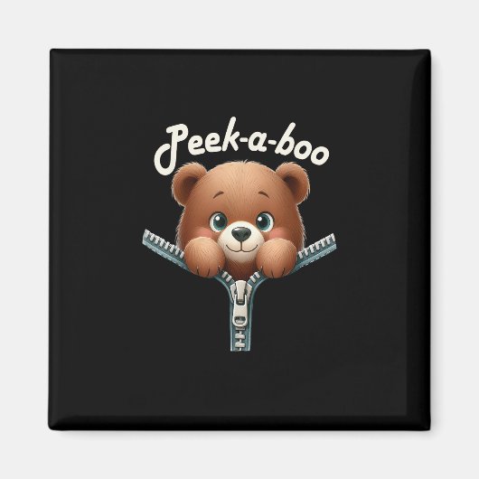 Grappig - Peekabo - Beer Magneet (Voorkant)