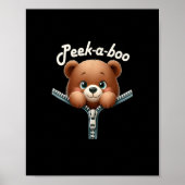 Grappig - Peekabo - Beer Poster (Voorkant)