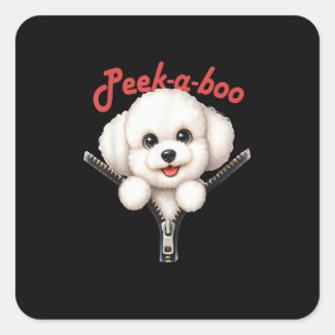 Grappig - Peekaboo Halloween Vierkante Sticker