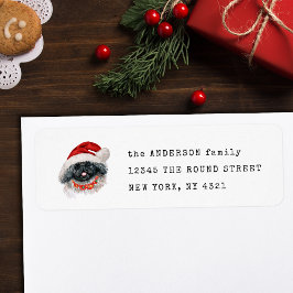 Grappig Pekinees Kersthond Retouradres Etiket