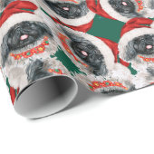 Grappig Pekingees Kerstpatroon Cadeaupapier (Rol Hoek)