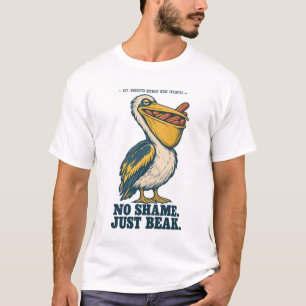 Grappig Pelikaan Hot Dog T-Shirt