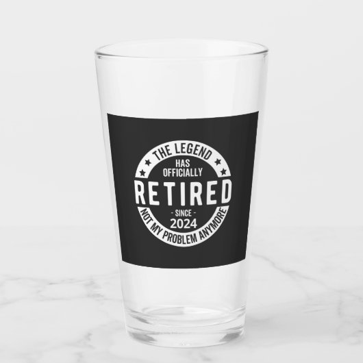 Grappig pensioen 2024 glas (Voorkant)