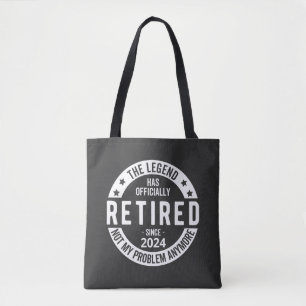 Grappig pensioen 2024 tote bag