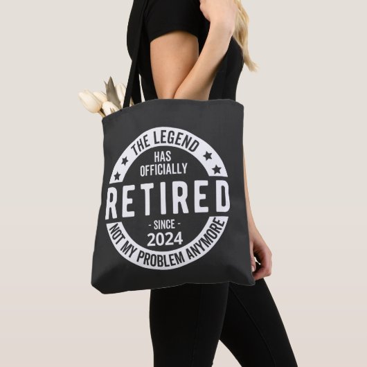Grappig pensioen 2024 tote bag (Dichtbij)