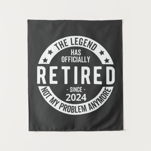 Grappig pensioen 2024 wandkleed (Voorkant)