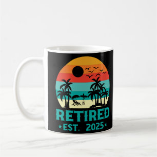 Grappig Pensioen 2025  Strand Palm Tree Koffiemok