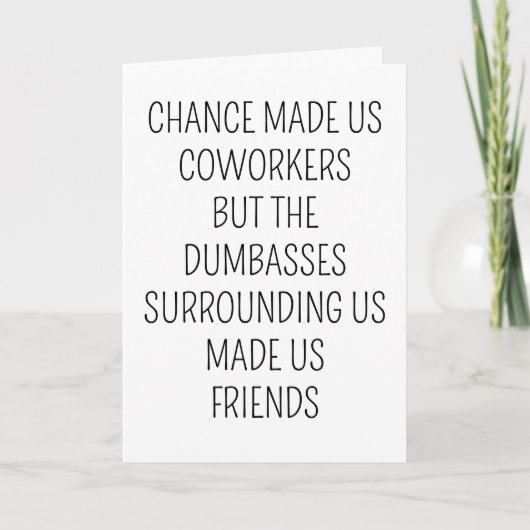 Grappig pensioen afscheid collega verjaardagscadea kaart (Voorkant)