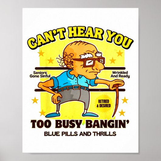 Grappig Pensioen Brutaal Ongepast Grappig Grap Ges Poster (Voorkant)
