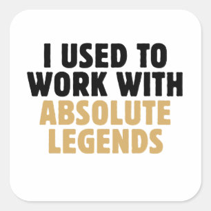 Grappig pensioen cadeau voor collega baas vierkante sticker
