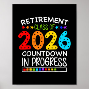 Grappig pensioen CL van 2026 aftellen aan de gang Poster