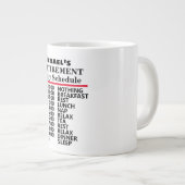 Grappig pensioen dagelijks schema grote koffiekop (Voorkant rechts)