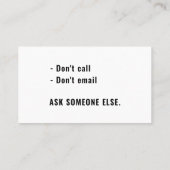 Grappig Pensioen Gag Afscheid Spanning Hallo Pensi Visitekaartje (Achterkant)