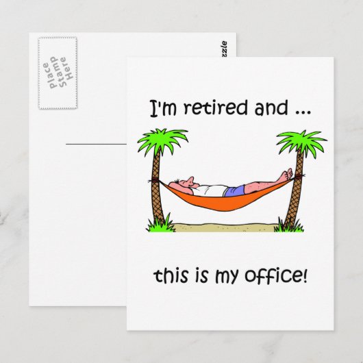 Grappig pensioen humor briefkaart (Voorkant / Achterkant)