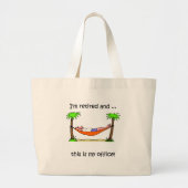 Grappig pensioen humor grote tote bag (Voorkant)