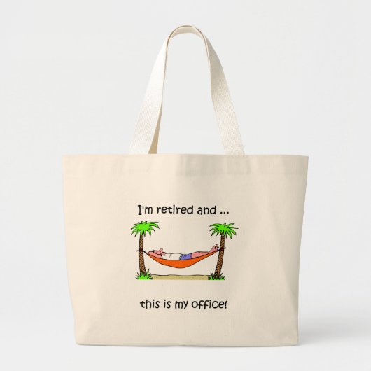 Grappig pensioen humor grote tote bag (Voorkant)