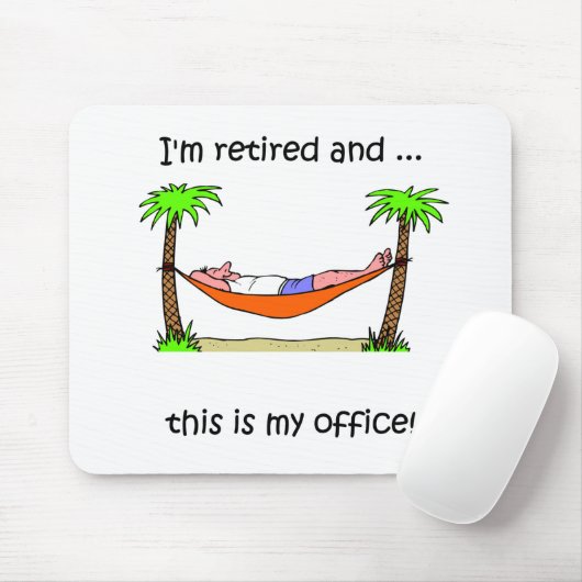 Grappig pensioen humor muismat (Met muis)