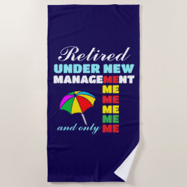 Grappig pensioen in de zon strandlaken