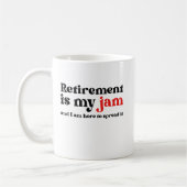 Grappig pensioen is mijn jam verspreid het koffiemok (Links)