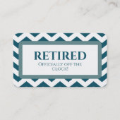 Grappig pensioen met pensioen visitekaartje (Voorkant)