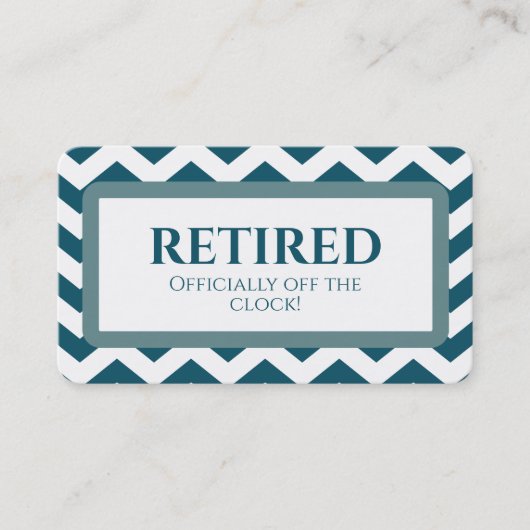 Grappig pensioen met pensioen visitekaartje (Voorkant)