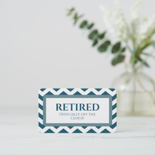 Grappig pensioen met pensioen visitekaartje (Staand voorkant)