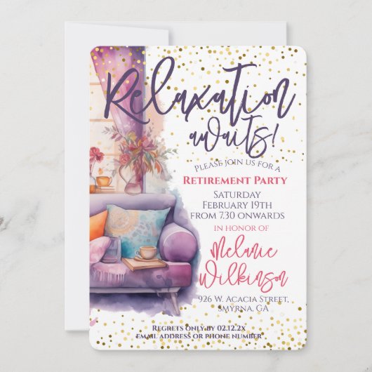 Grappig pensioen ontspanning wacht feest kaart (Voorkant)