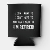 Grappig pensioen partij koelbox voor gepensioneerd blikjeskoeler (Voorkant)