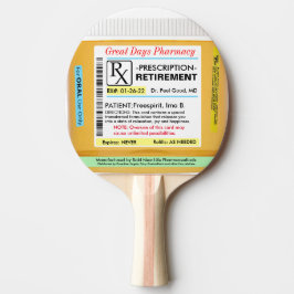 Grappig pensioen RX Tafeltennisbatje