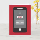 Grappig pensioen Stop het alarm Kaart (Gele Bloem)