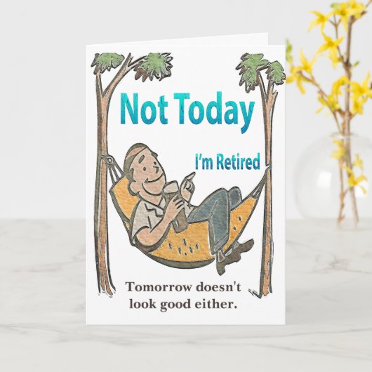 Grappig pensioen vandaag niet kaart (Gele Bloem)