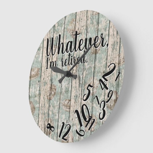 Grappig pensioen, wat ik ook ben grote klok (Hoek)