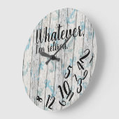 Grappig pensioen, wat ik ook ben grote klok (Hoek)