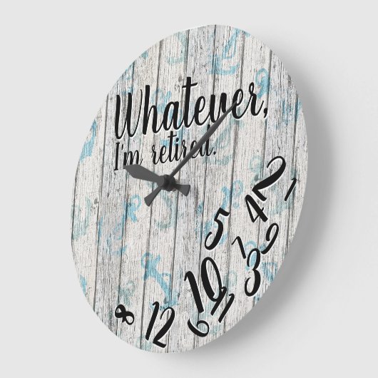 Grappig pensioen, wat ik ook ben grote klok (Hoek)