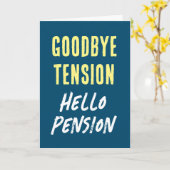 Grappig pensioen wenskaart voor gepensioneerden kaart (Gele Bloem)