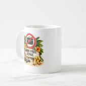 Grappig pensioencadeau voor collega koffiemok (Voorkant links)
