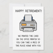 Grappig pensioengeschenk, feestdagenkaart (Voorkant)