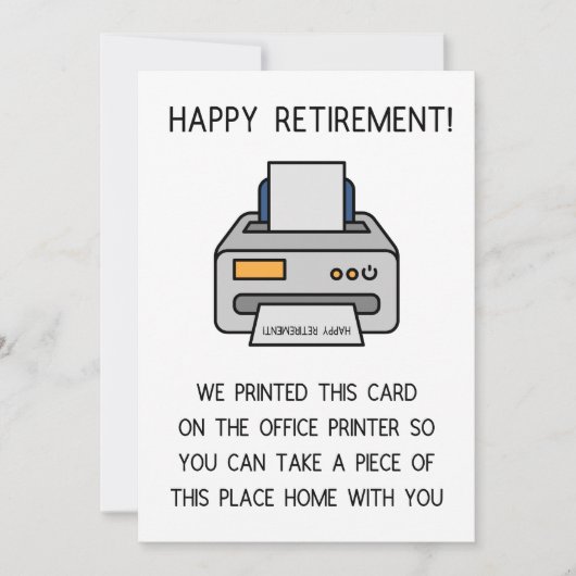 Grappig pensioengeschenk, feestdagenkaart (Voorkant)