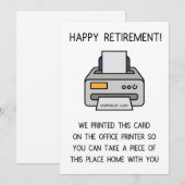 Grappig pensioengeschenk, feestdagenkaart (Voorkant / Achterkant)