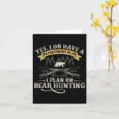 Grappig pensioenplan jacht minnaar grafisch voor B Kaart (Gele Bloem)