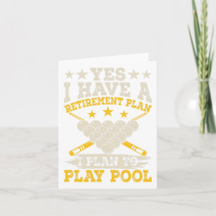 Grappig pensioenplan om te spelen zwembad kaart