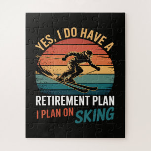 Grappig Pensioenplan Ski met Pensioen Legpuzzel