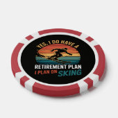Grappig Pensioenplan Ski met Pensioen Poker Chips (Enkel)