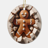 Grappig peperkoek Wall-Break Kerst Ornament (Links)