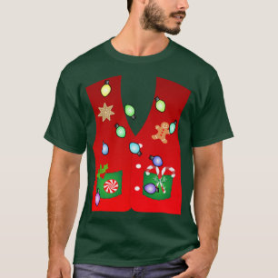 Grappig peperkoekkoekje lelijke kersttrui t-shirt